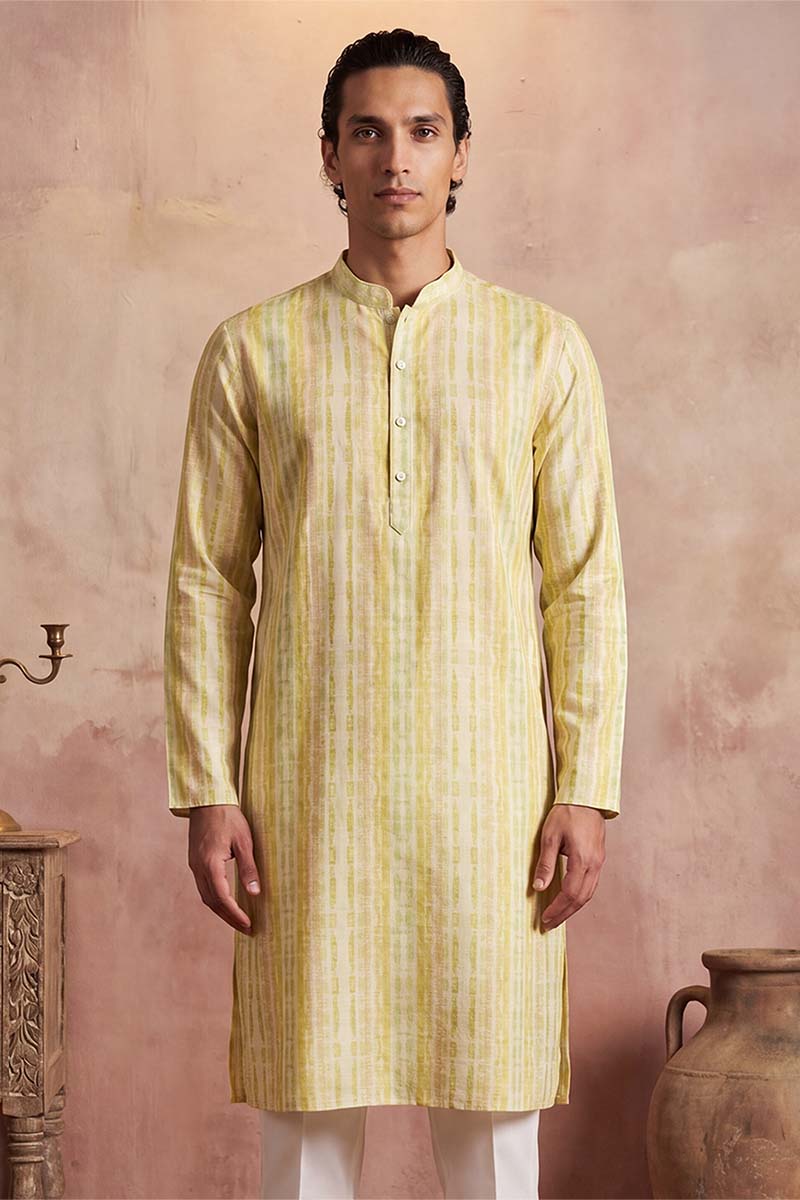 Multi Silk Blend Abstract Printed Kurta MKU2255