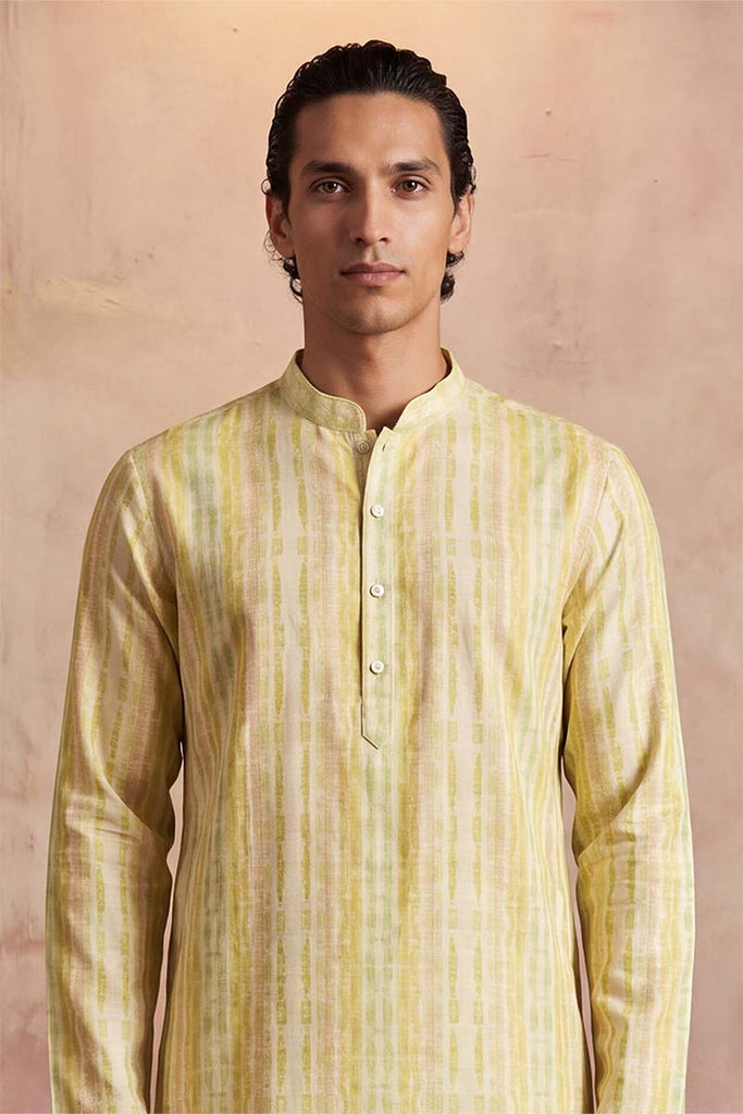Multi Silk Blend Abstract Printed Kurta MKU2255