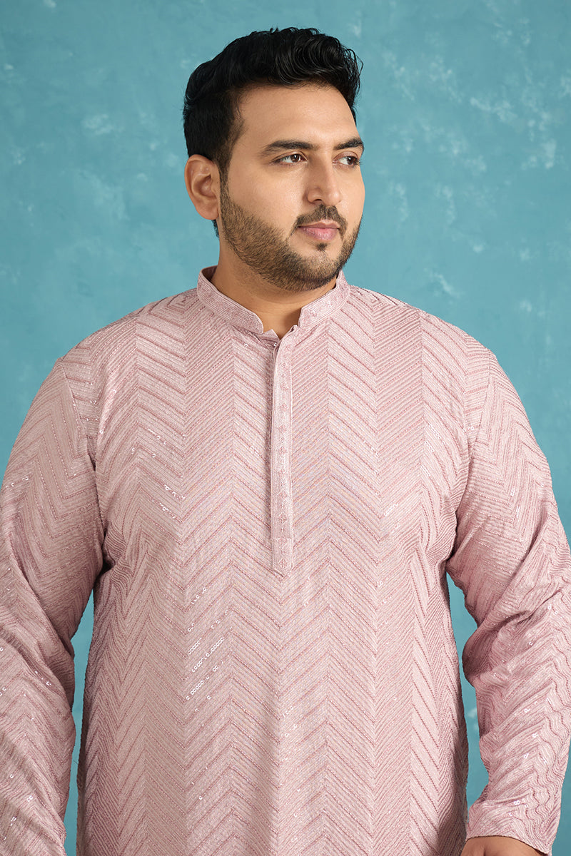 Lavender Viscose Rayon Solid Chikankari Embroidered Kurta MKU1101