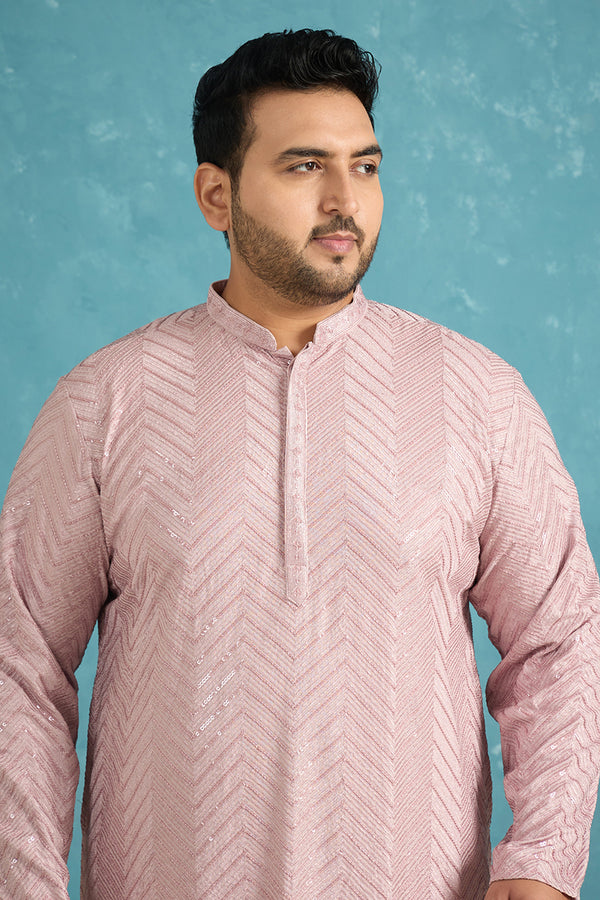 Lavender Viscose Rayon Solid Chikankari Embroidered Kurta MKU1101