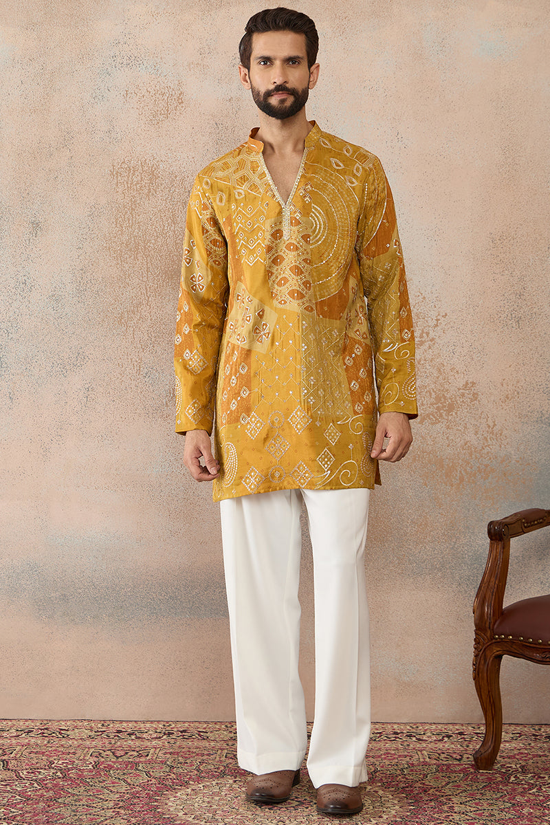Green Silk Blend Ethnic Motifs Embroidered Kurta With Trouser MKSET2456