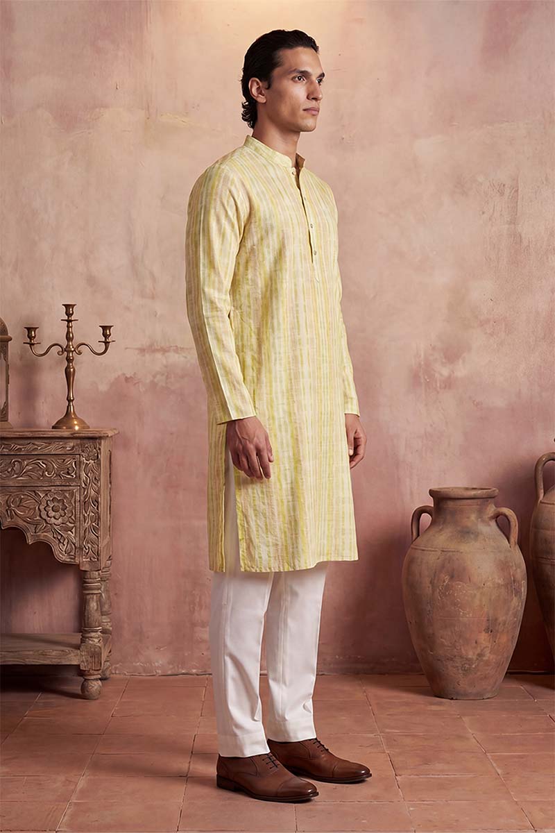 Multi Silk Blend Abstract Printed Kurta MKU2255