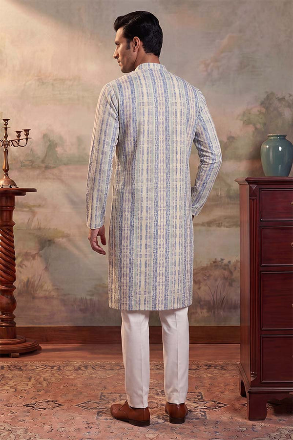 Multi Silk Blend Abstract Printed Kurta MKU2252