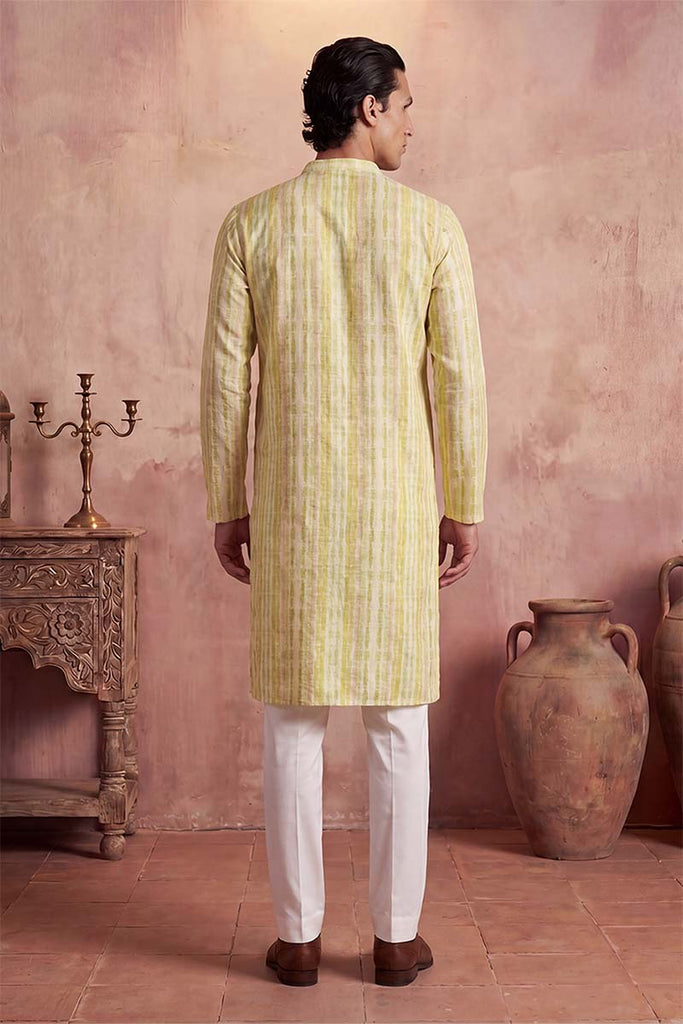 Multi Silk Blend Abstract Printed Kurta MKU2255