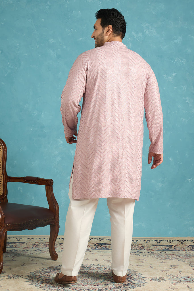 Lavender Viscose Rayon Solid Chikankari Embroidered Kurta MKU1101