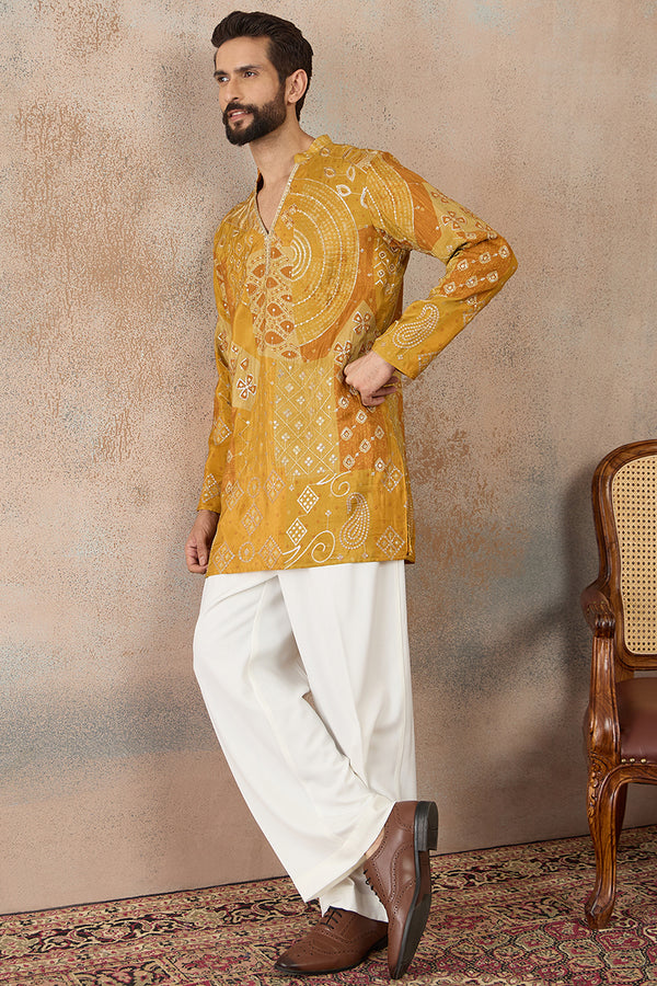 Green Silk Blend Ethnic Motifs Embroidered Kurta With Trouser MKSET2456