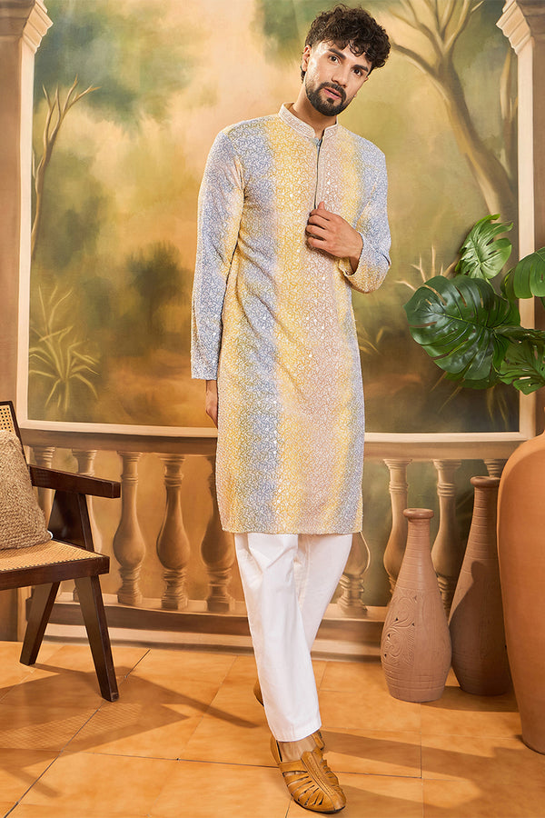 Multi Viscose Rayon Solid Embroidered Straight Kurta MKU1433