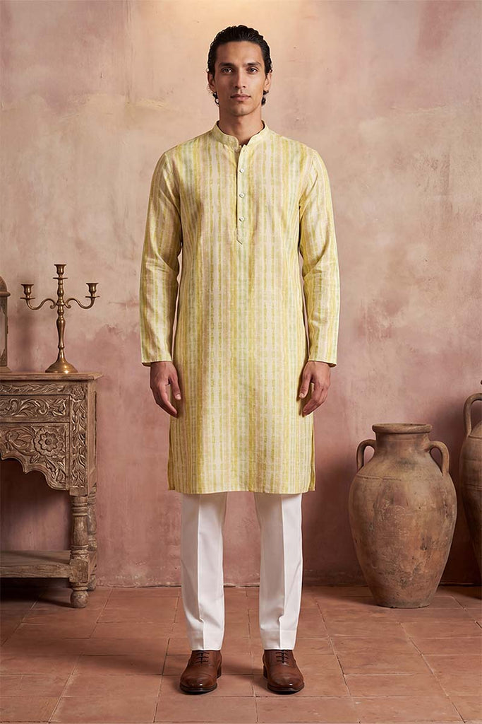 Multi Silk Blend Abstract Printed Kurta MKU2255