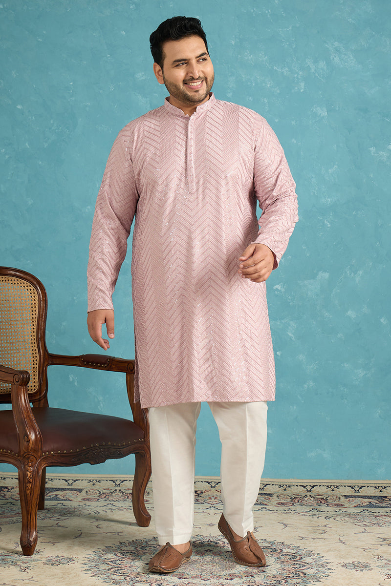 Lavender Viscose Rayon Solid Chikankari Embroidered Kurta MKU1101