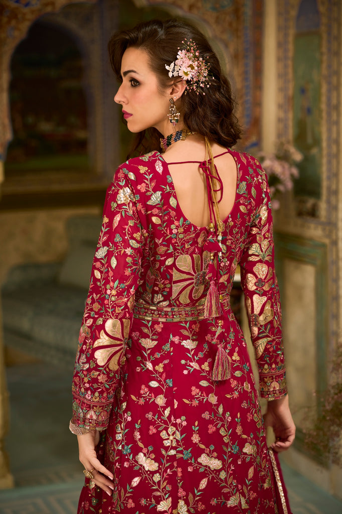 Zeelmeel Readymade Georgette Anarkali Gown with Dupatta