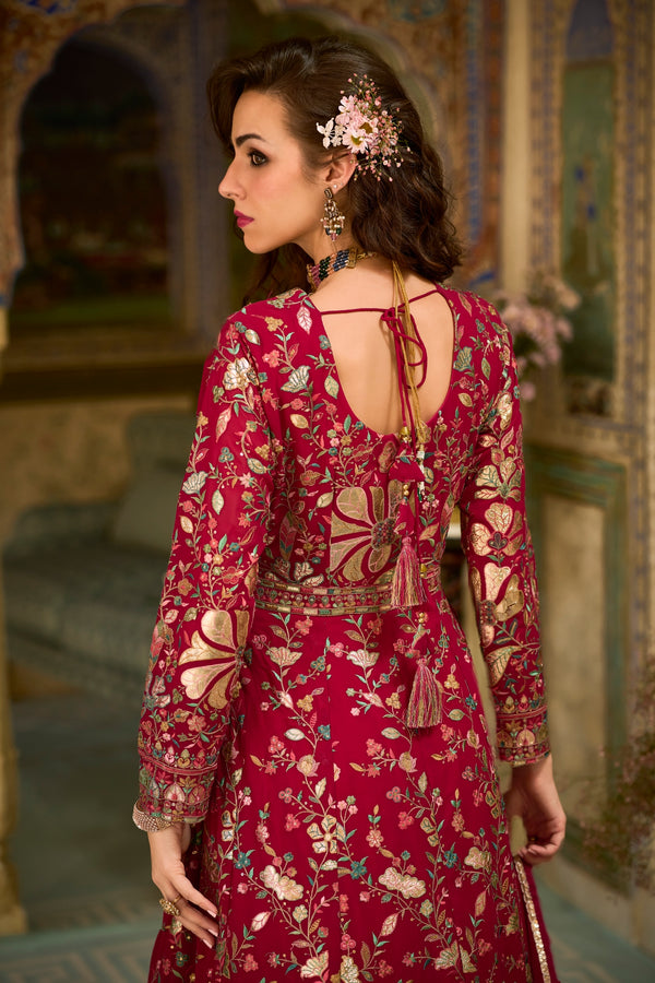 Zeelmeel Readymade Georgette Anarkali Gown with Dupatta