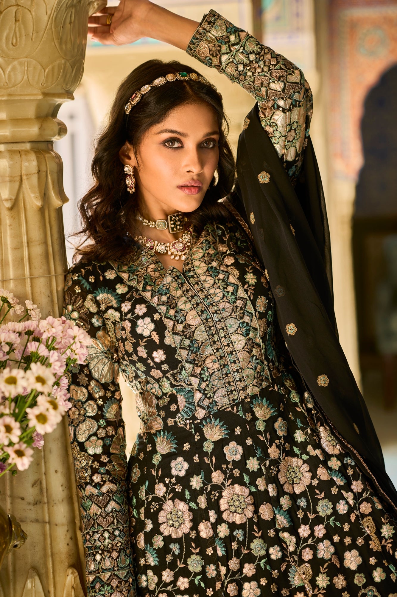 Zeelmeel Readymade Georgette Anarkali Gown with Dupatta