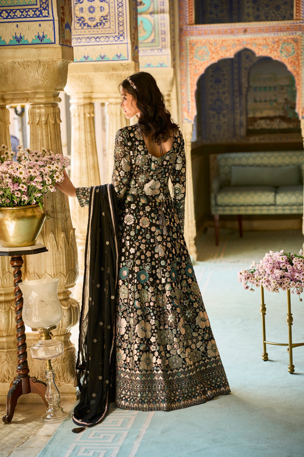 Zeelmeel Readymade Georgette Anarkali Gown with Dupatta