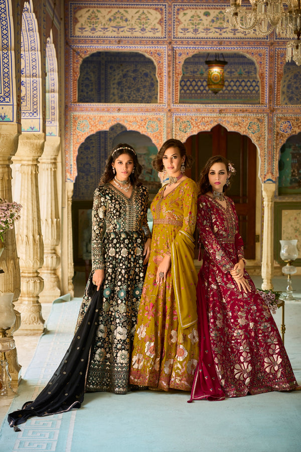 Zeelmeel Readymade Georgette Anarkali Gown with Dupatta