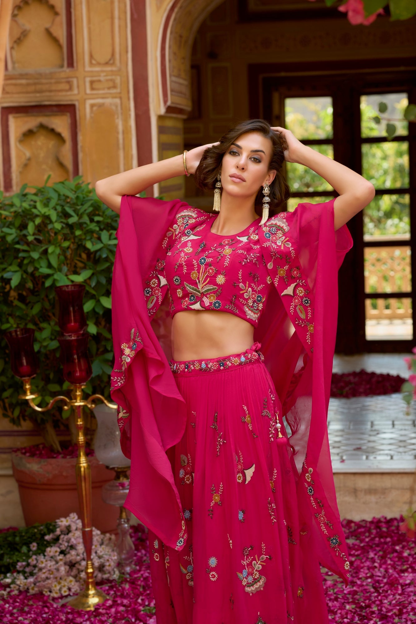 Serena Readymade Grey Silk Blend  Indowestern
