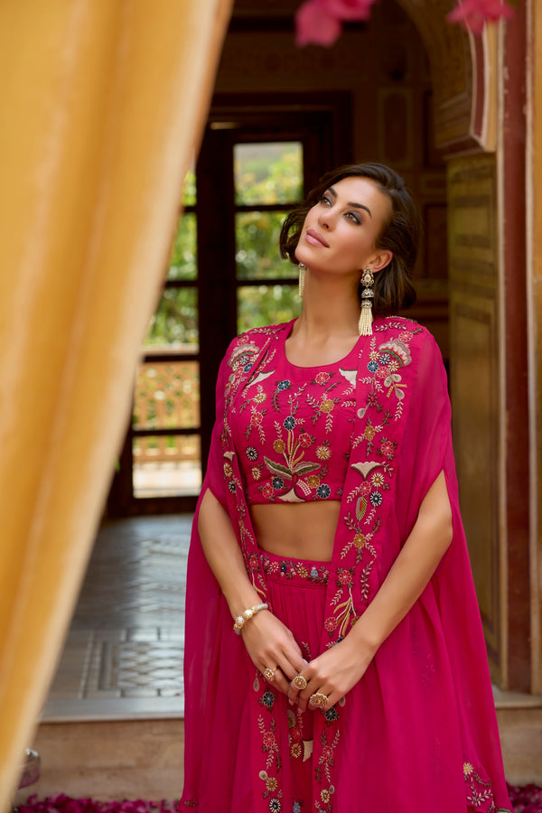 Serena Readymade Grey Silk Blend  Indowestern