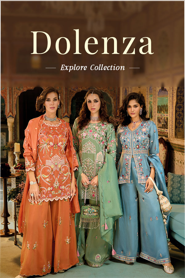 Dolenza Readymade Viscose Shimmer Plazzo Suit Set