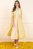 Off White Cotton Ethnic Motifs Fit and Flare Ethnic Style Dress With Shrug JPD1006WHT