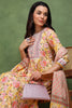 Yellow Pure Cotton Floral Embroidered Anarkali Suit Set JPSKD1010YLW