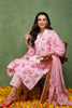 Pink Pure Cotton Floral Printed Straight Suit Set JPSKD1015PNK