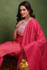 Pink Pure Cotton Paisley Embroidered Straight Suit Set JPSKD1018PNK