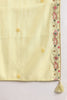 Yellow Silk Blend Embroidered Straight Suit Set JPSKD1021YLW