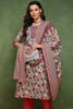 Red Pure Cotton Floral Embroidered Straight Suit Set JPSKD1022RED