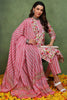 Pink Pure Cotton Floral Printed Straight Suit Set JPSKD1023PNK