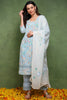 Blue Pure Cotton Floral Printed Straight Suit Set JPSKD1042BLU