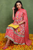 Pink Pure Cotton Floral Printed Anarkali Suit Set JPSKD1046PNK