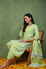 Lime Green Pure Cotton Ethnic Motifs Embroidered Anarkali Suit Set JPSKD1048LIM