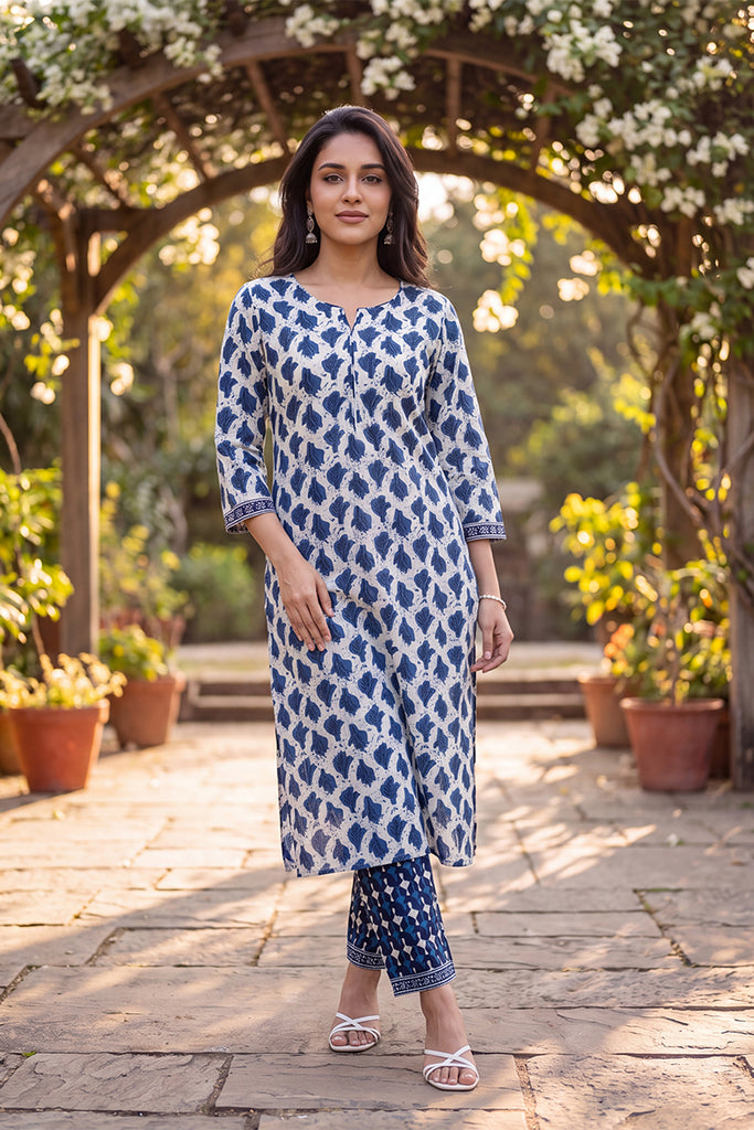 Abstract Printed Kurta with Trouser Set LPKSET1003