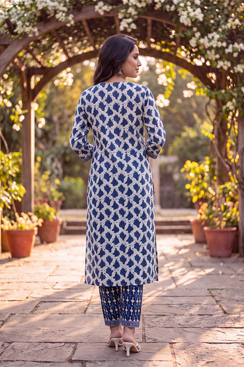 Abstract Printed Kurta with Trouser Set LPKSET1003