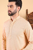 Ethnic Bay Cream Viscose Rayon Solid Embroidered Ethnic Straight Chikankari Kurta For Men MKU1029CRM