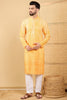 Ethnic Bay Yellow Viscose Rayon Abstract Embroidered Straight Chikankari Kurta MKU1039