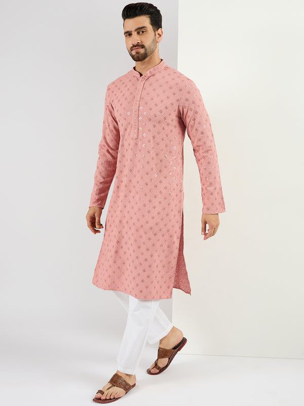 Blue Viscose Rayon Solid Embroidered Straight Kurta MKU1060