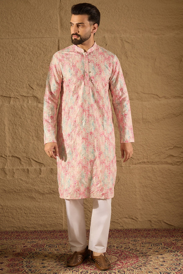 Multi Viscose  Ethnic Motifs Printed Straight Kurta MKU1308