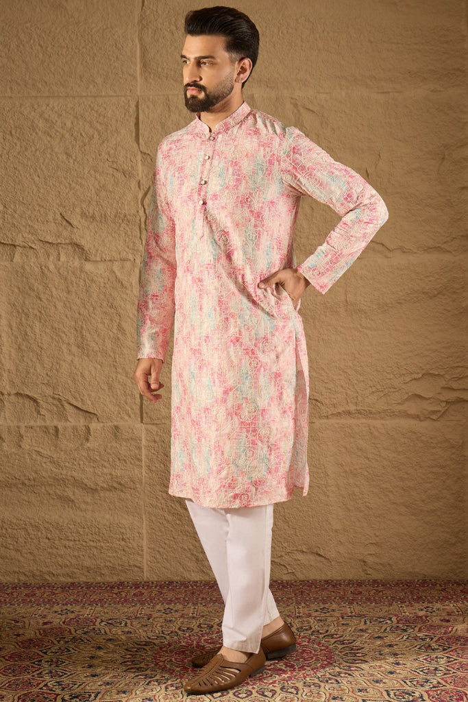 Multi Viscose  Ethnic Motifs Printed Straight Kurta MKU1308