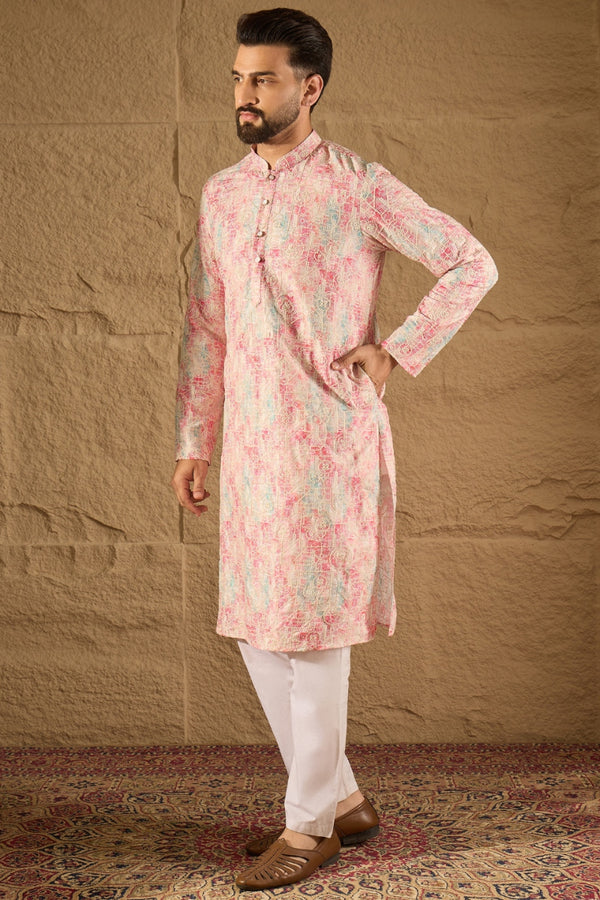 Multi Viscose Rayon Ethnic Motifs Printed Straight Kurta HOPMKU1308