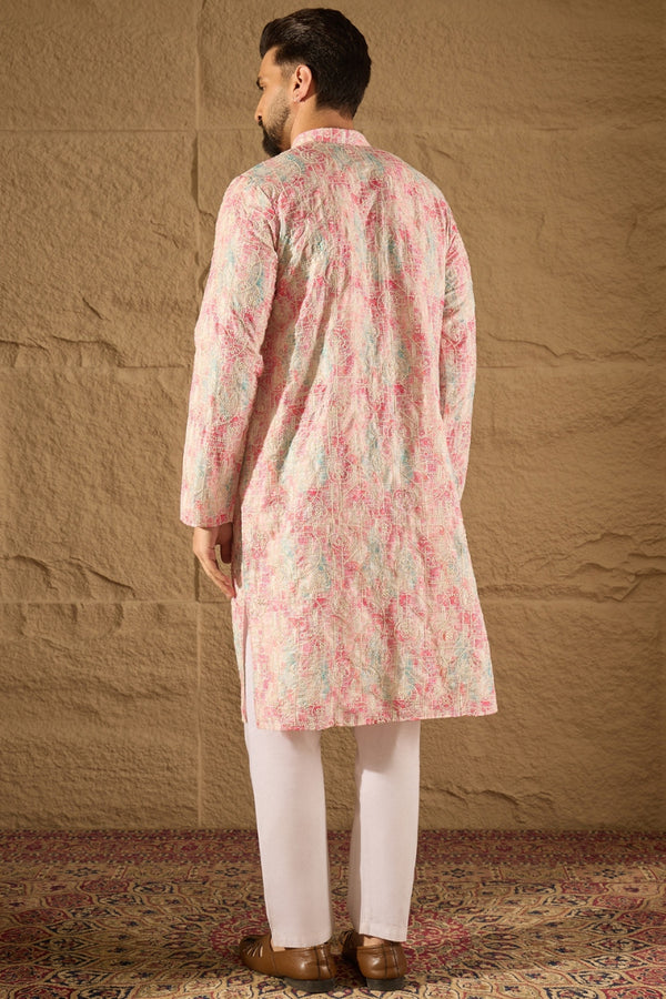Multi Viscose  Ethnic Motifs Printed Straight Kurta MKU1308