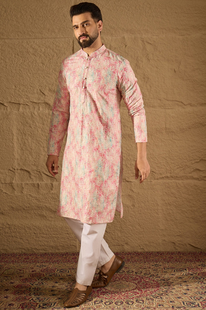 Multi Viscose  Ethnic Motifs Printed Straight Kurta MKU1308