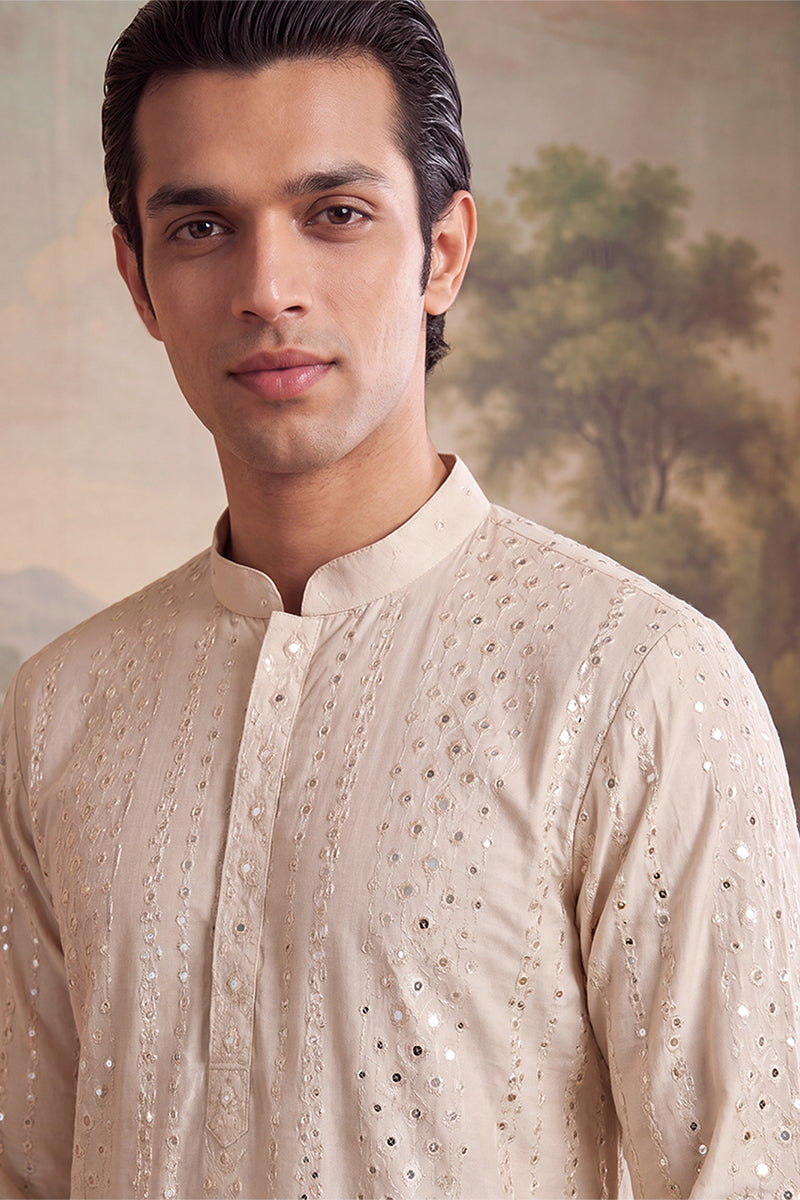Green Silk Blend Solid Embroidered Kurta With Trouser MKSET1722