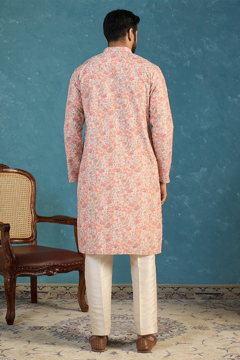 Multi Viscose Rayon Embroidered Calf Length Straight Regular Kurta MKU1759