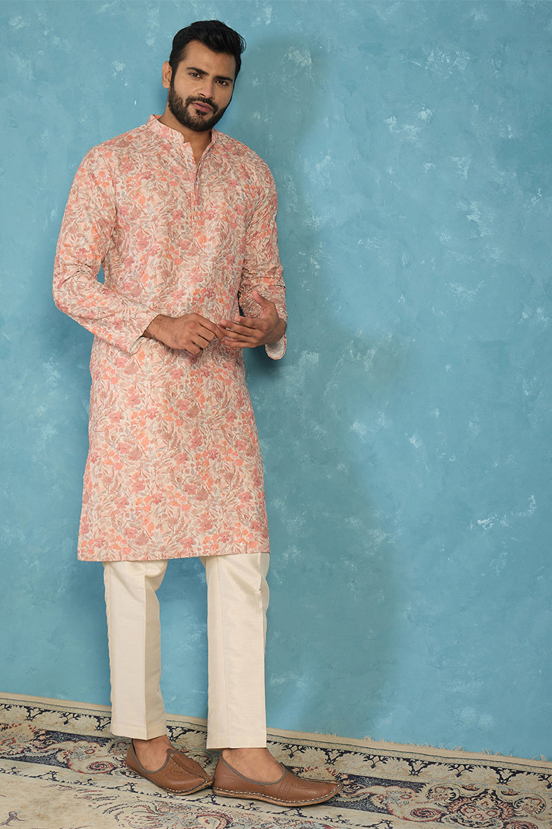 Multi Viscose Rayon Embroidered Calf Length Straight Regular Kurta MKU1759