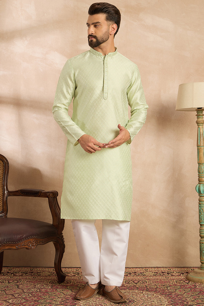Teal Polyester Solid Embroidered Straight Kurta With Trouser MKSET1839