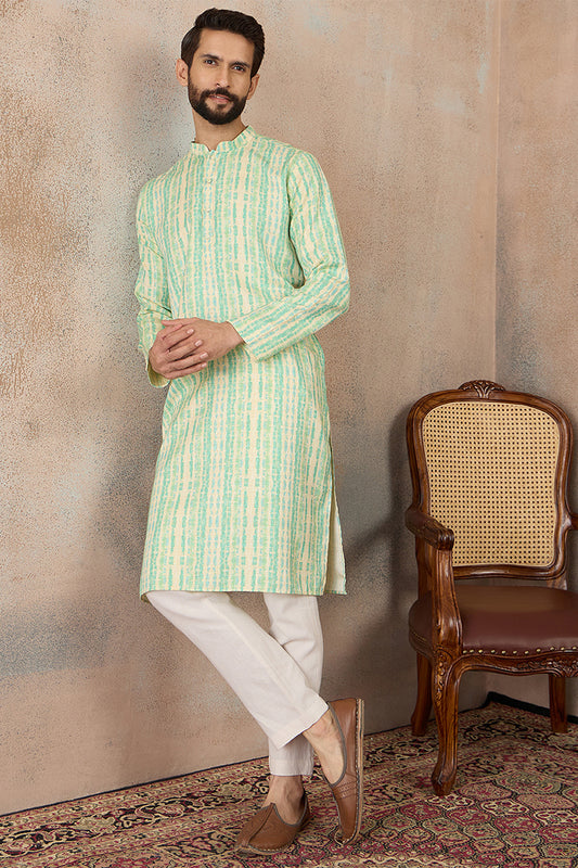 Multi Silk Blend Abstract Printed Kurta MKU2251