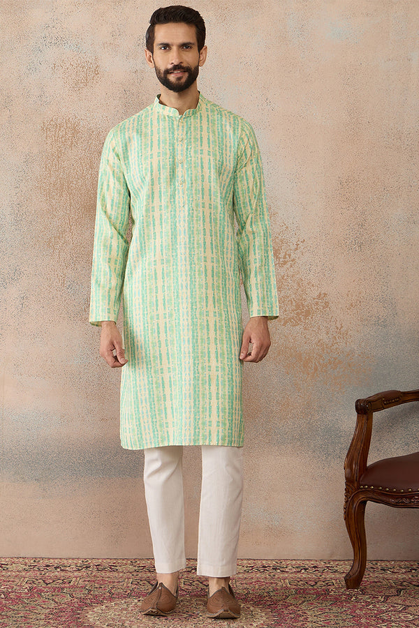 Multi Silk Blend Abstract Printed Kurta MKU2251