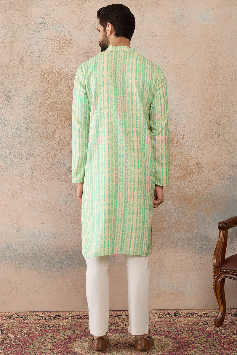 Multi Silk Blend Abstract Printed Kurta MKU2251
