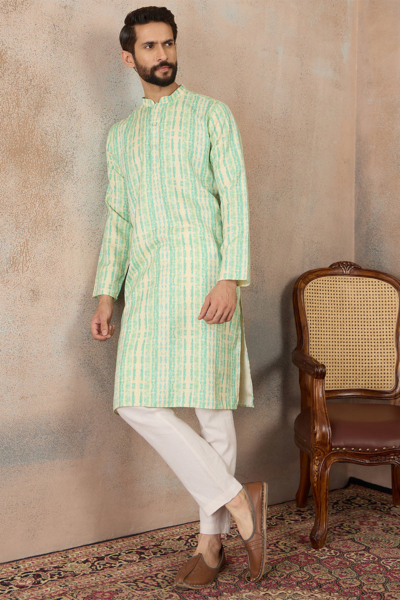Multi Silk Blend Abstract Printed Kurta MKU2251