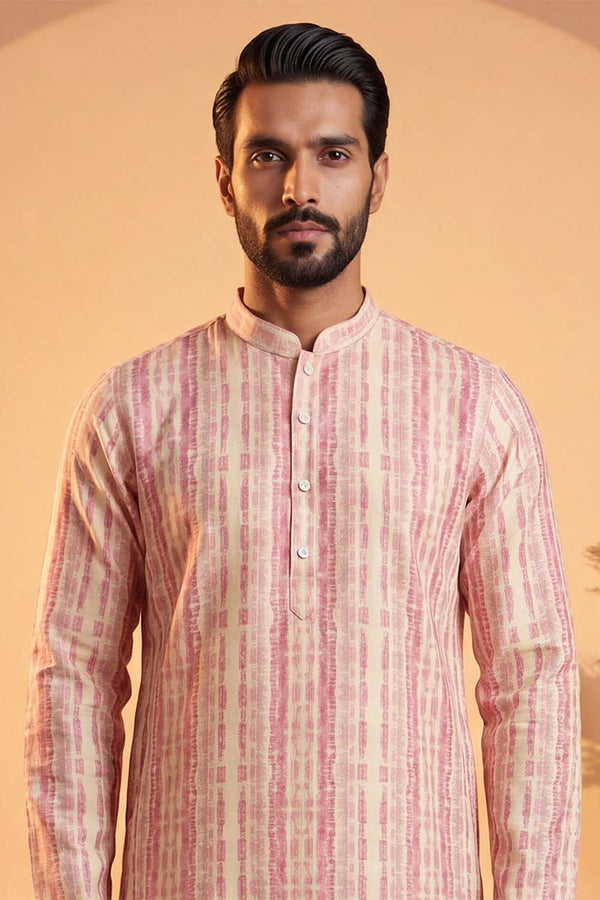 Multi Silk Blend Abstract Printed Kurta MKU2257